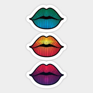 Color Kiss Lips Sticker